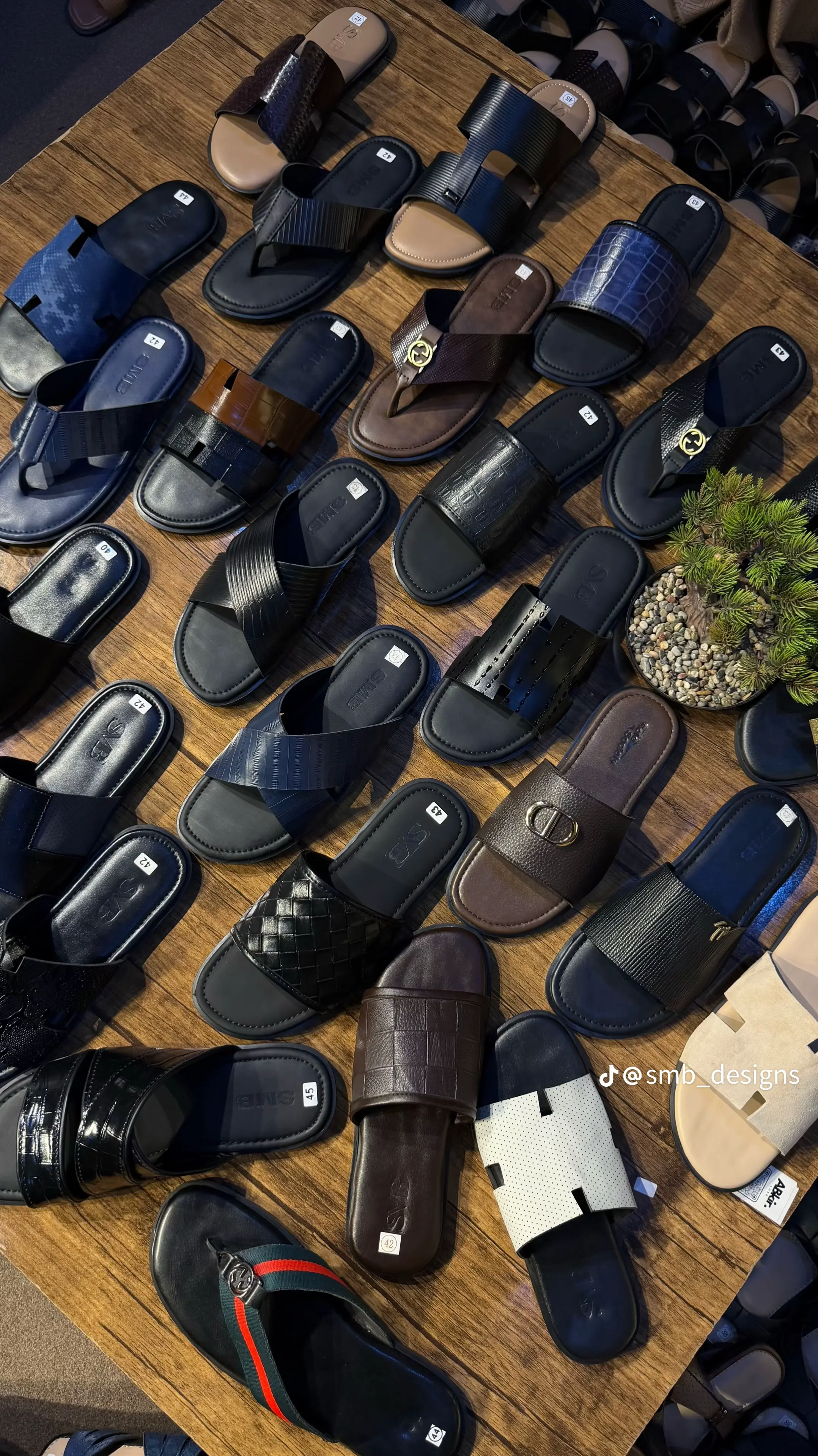 Hand made male slipper
