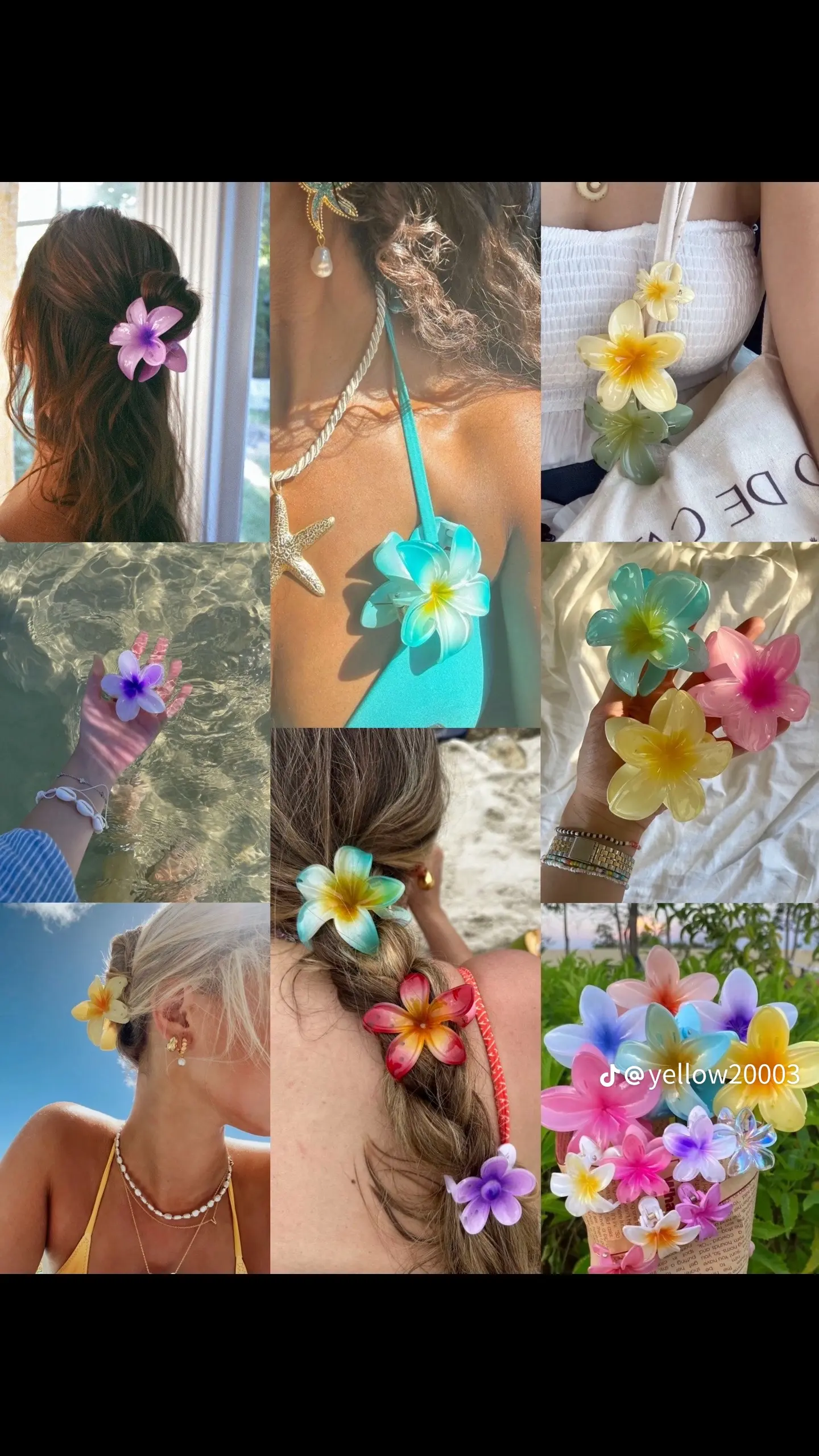 Flower hair clips
