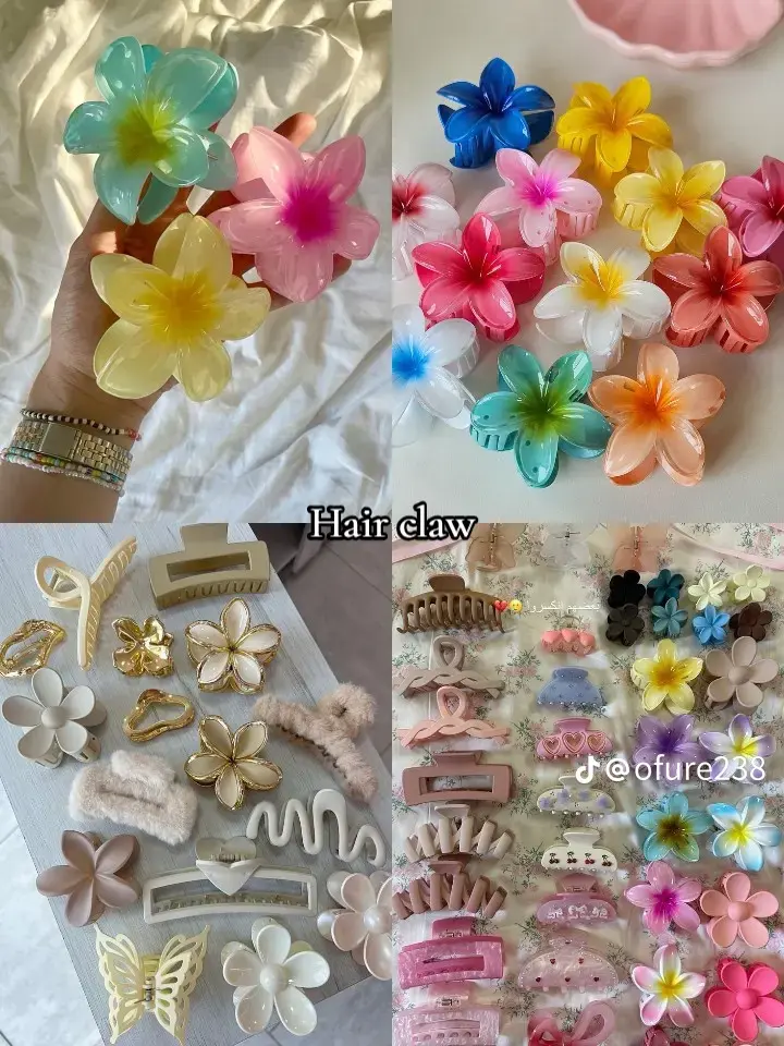 Flower hair clips
