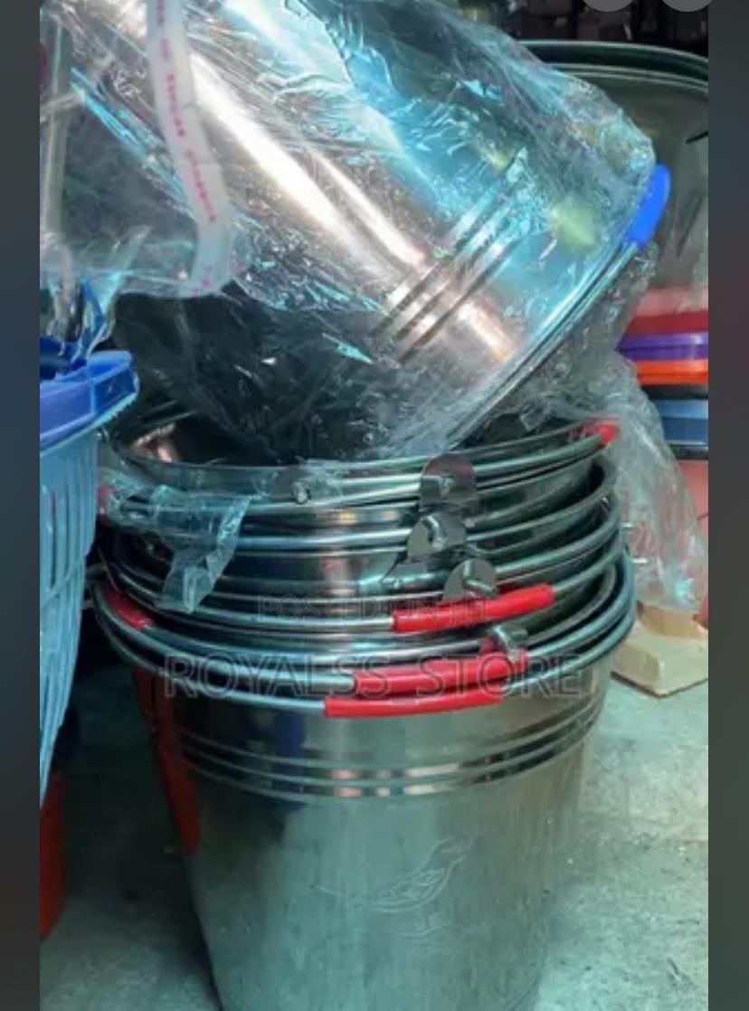Durable stainless and plastic buckets 