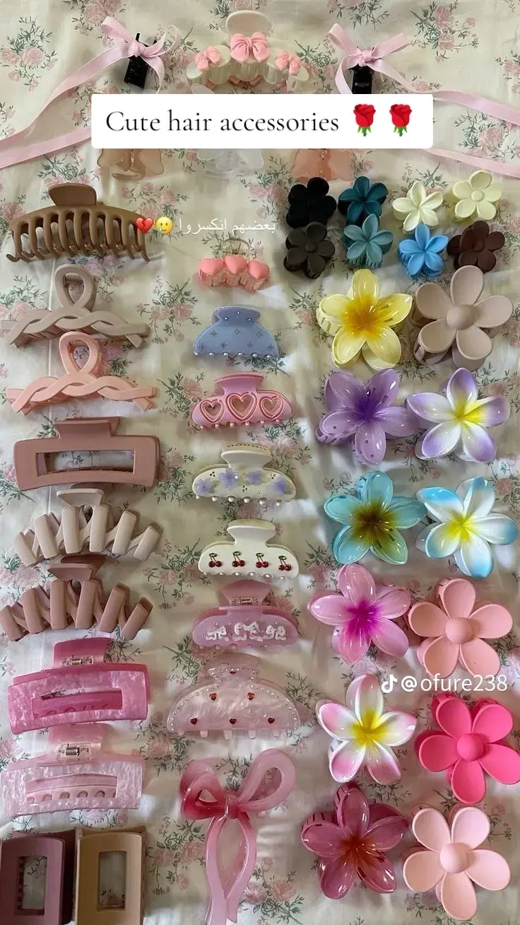 Flower hair clips